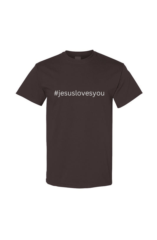 Jesus Loves You Tee - Dark Chocolate