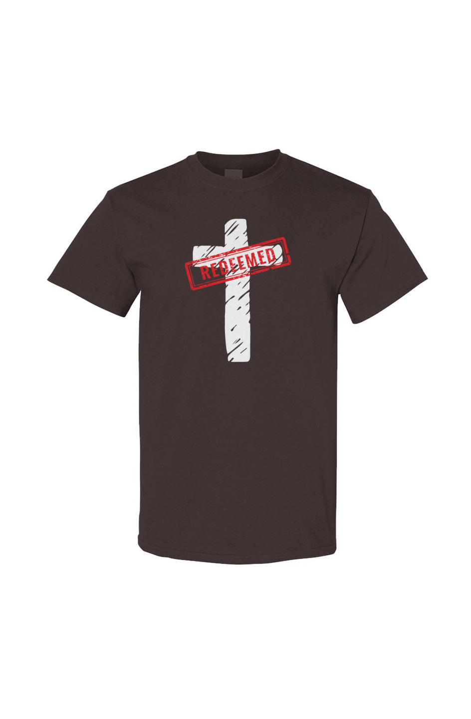 Redeemed Cross Tee - Dark Chocolate