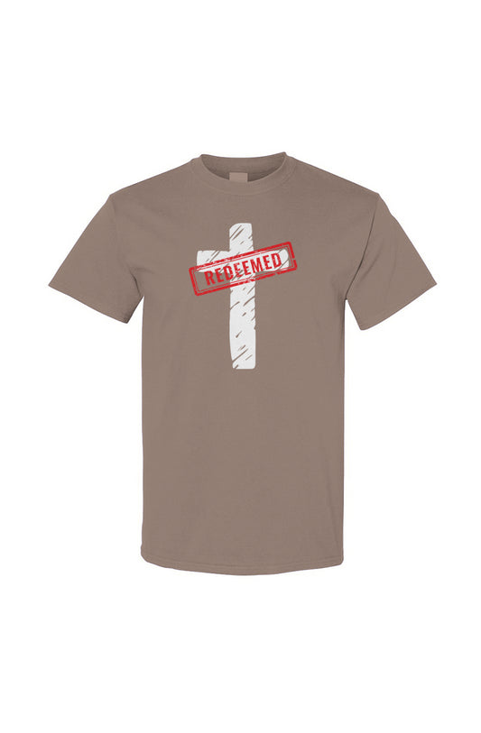 Redeemed Cross Tee - Brown Savannah