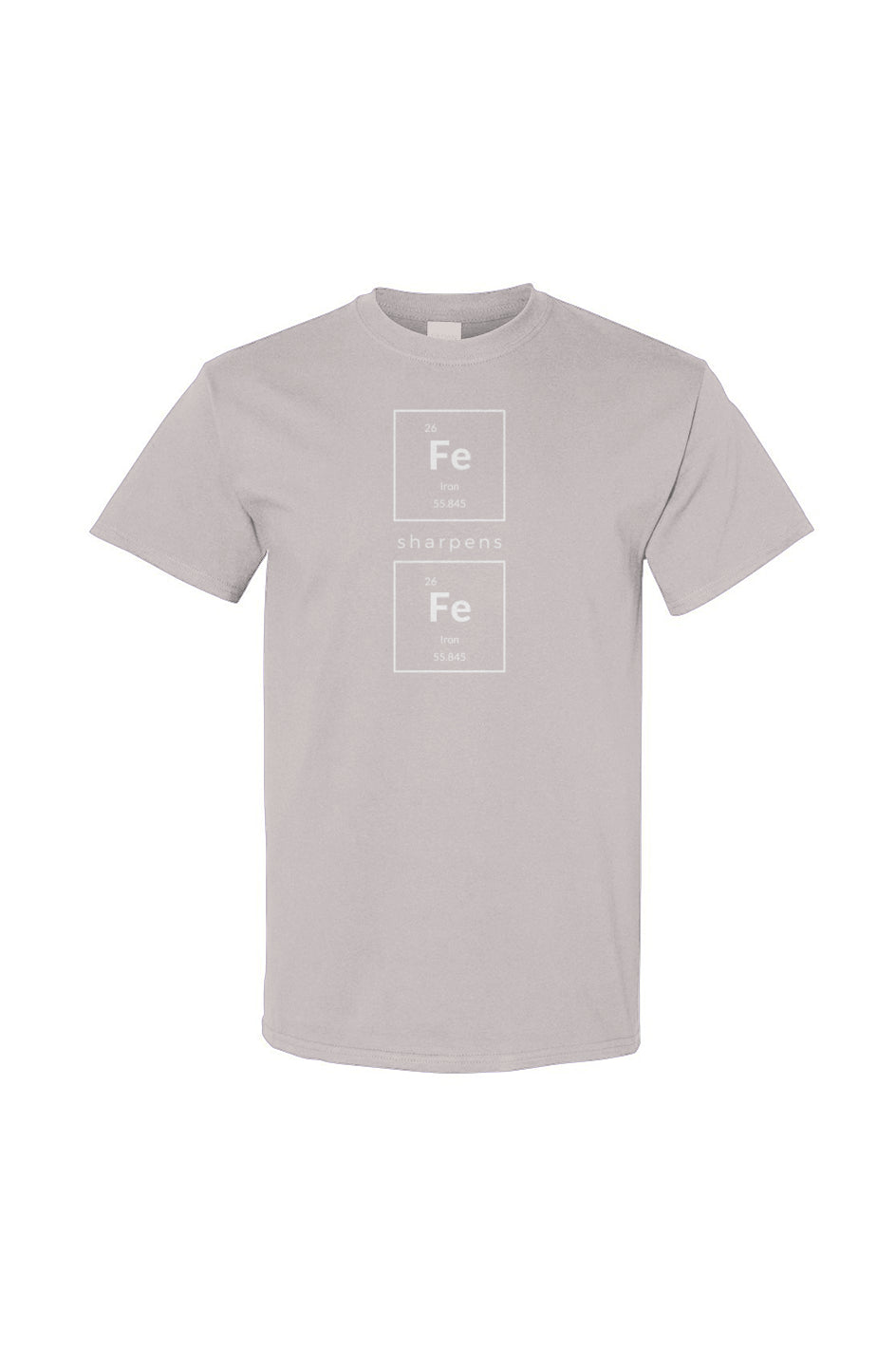 Periodic Iron Sharpens Iron Cotton Tee - Ice Gray