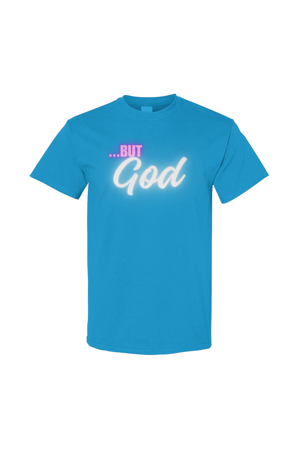 But God Cotton Tee - Medium Blue