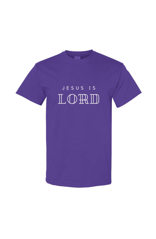 Jesus is Lord Cotton Tee - Purple