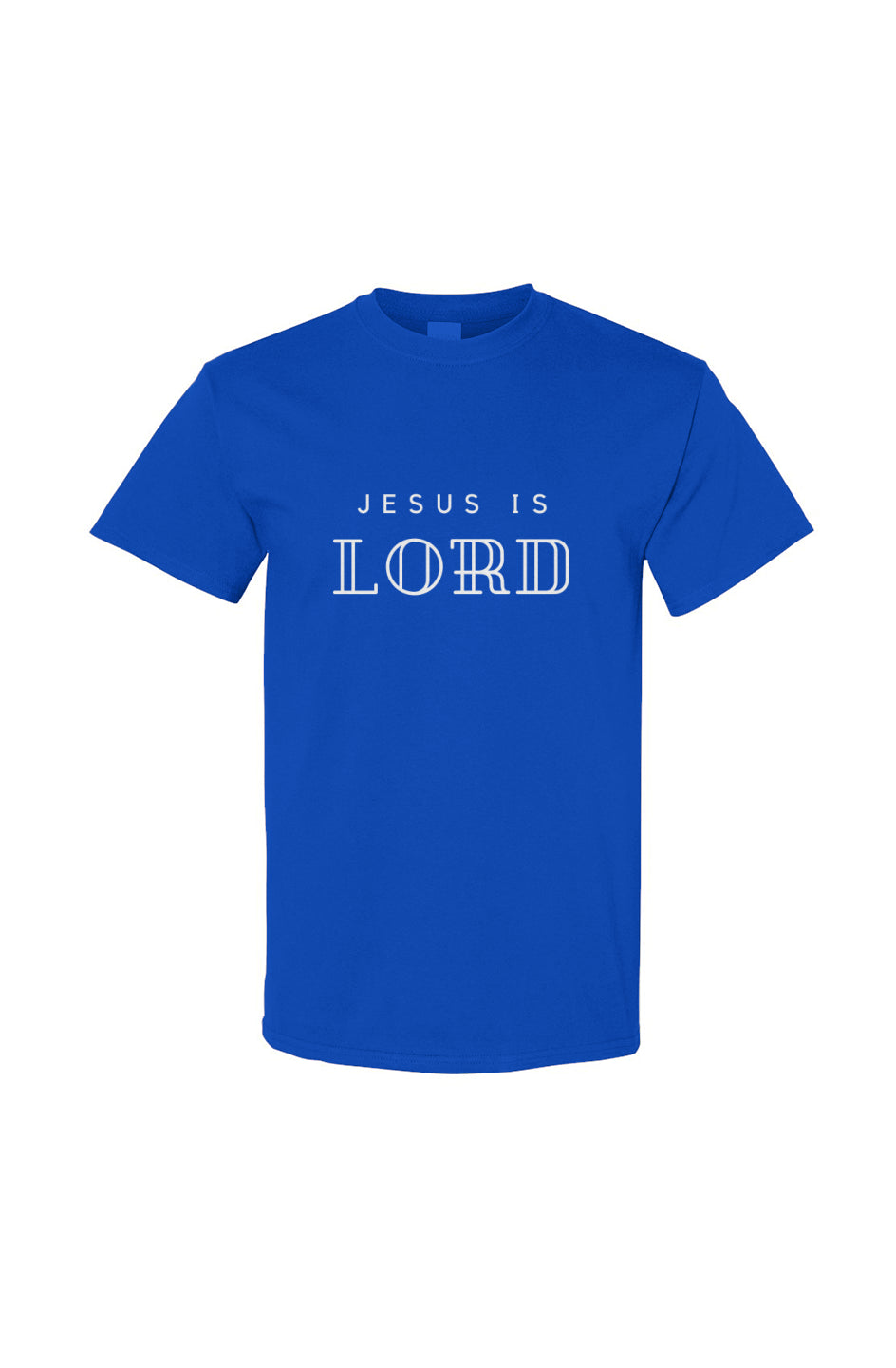 Jesus is Lord Cotton Tee - Medium Blue