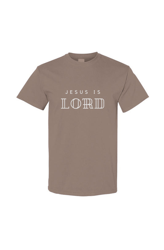 Jesus is Lord Cotton Tee - Brown Savannah