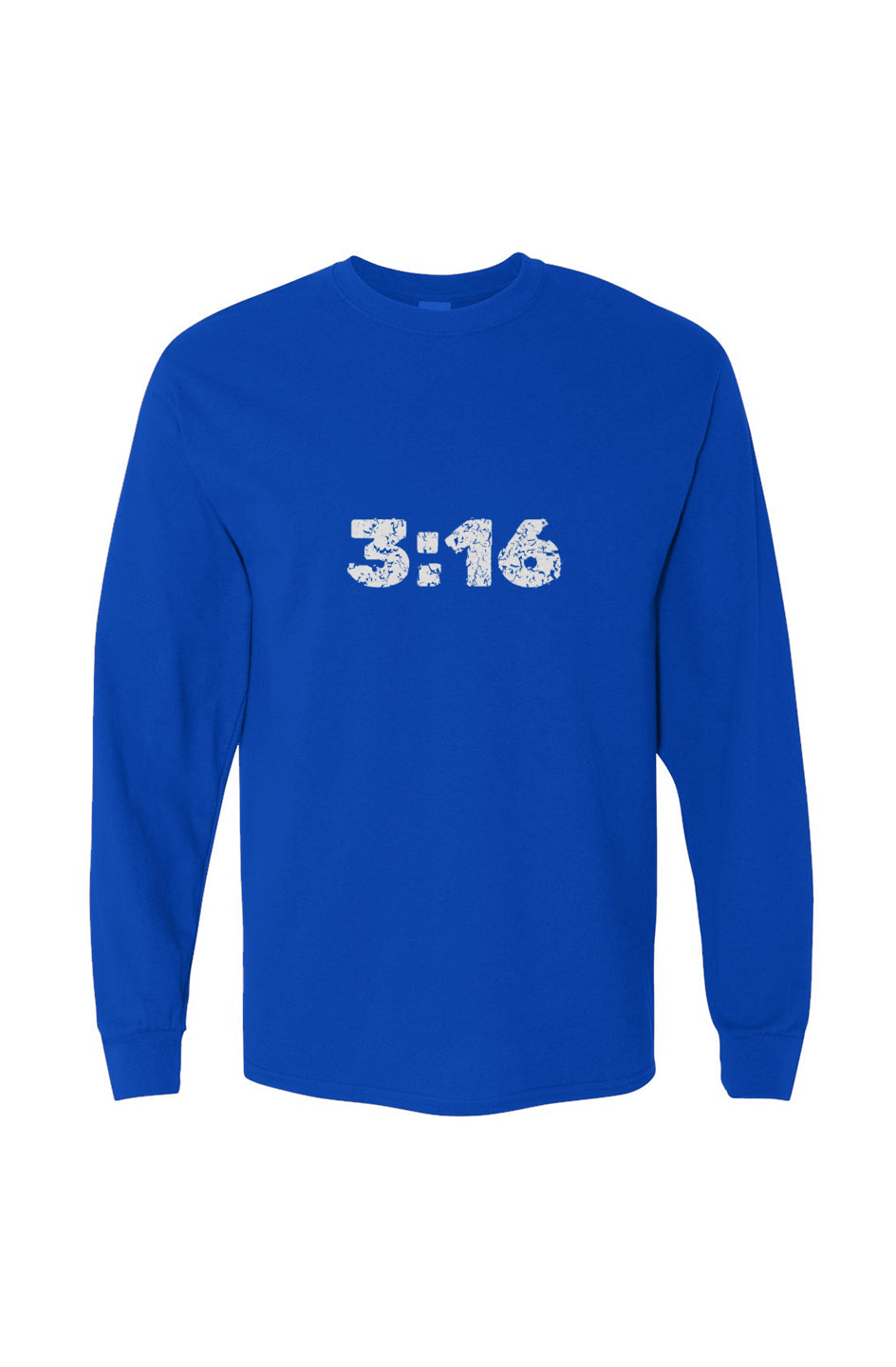 3:16 Heavy Cotton Long Sleeve Tee - Royal Blue