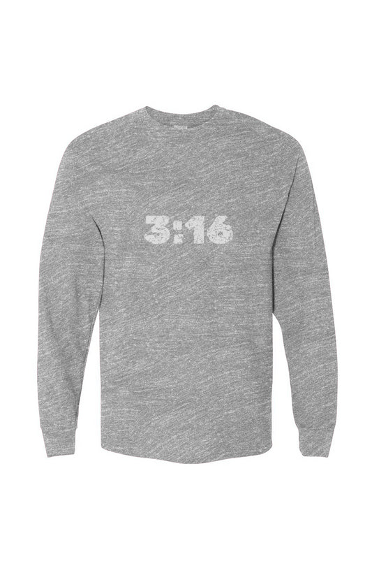 3:16 Heavy Cotton Long Sleeve Tee - Sport Gray