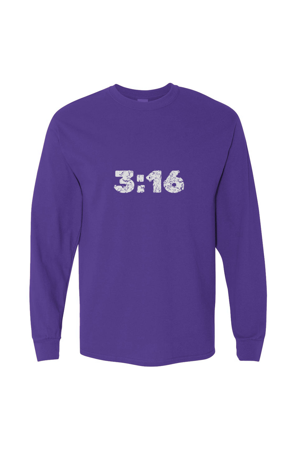 3:16 Heavy Cotton Long Sleeve Tee - Purple