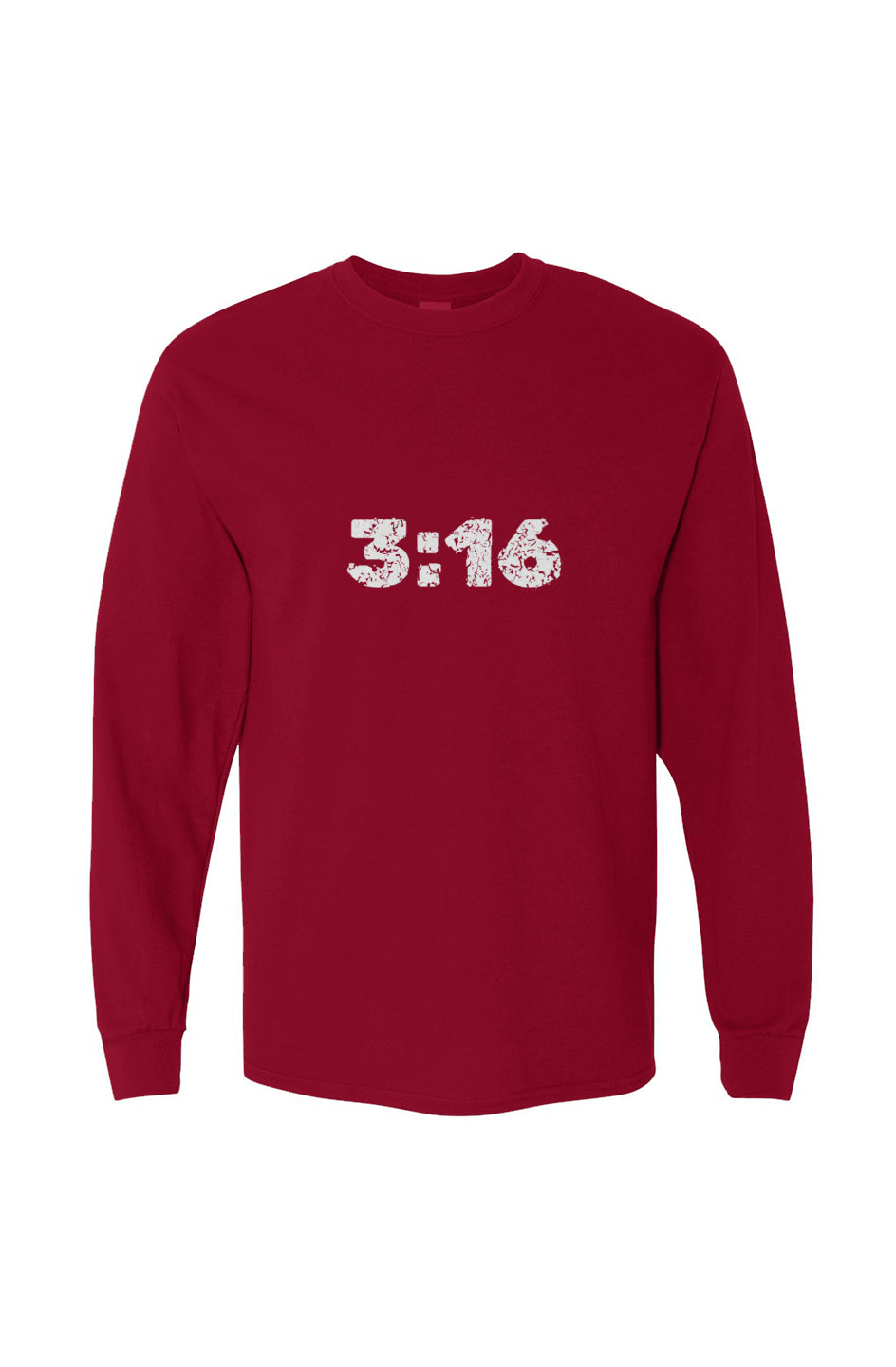 3:16 Heavy Cotton Long Sleeve Tee - Garnet