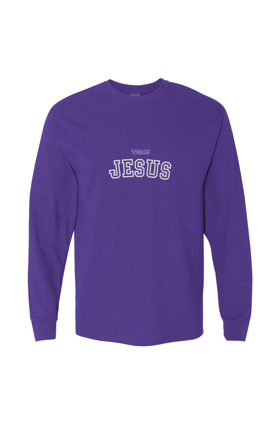 Team Jesus Heavy Cotton Long Sleeve Tee - Purple