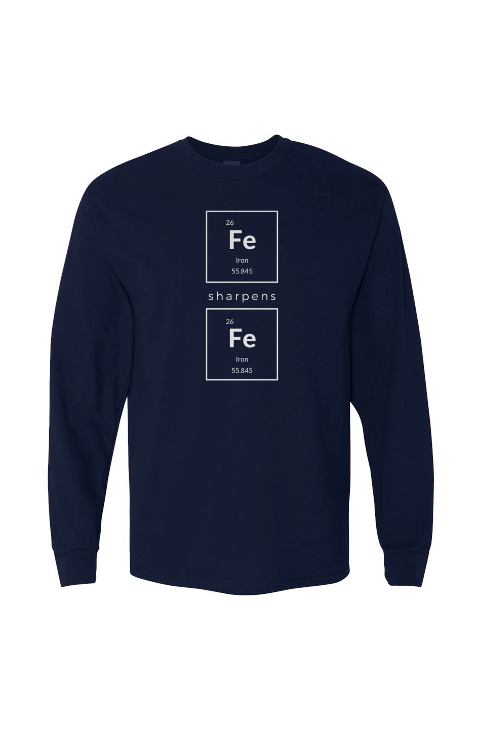 Periodic Iron Heavy Cotton Long Sleeve T-Shirt - Navy