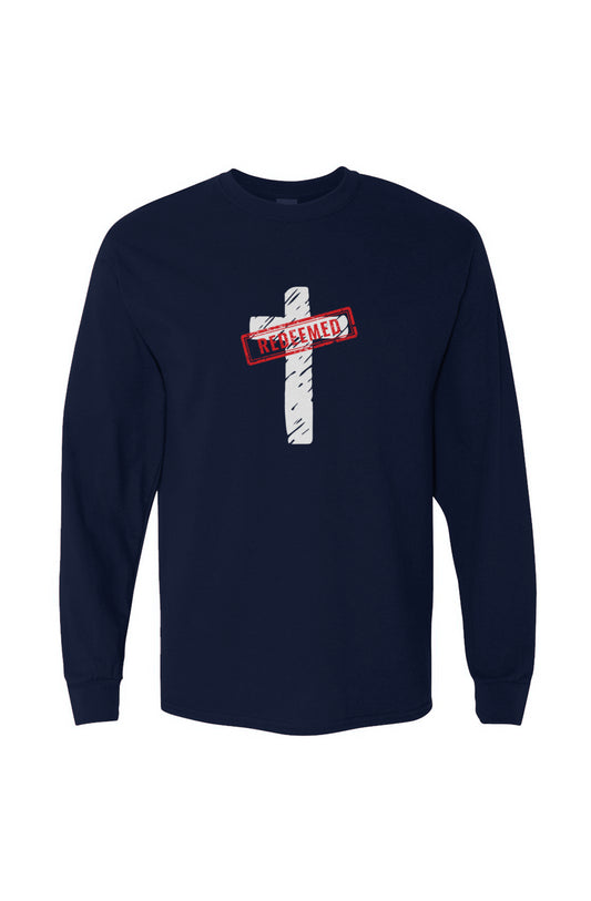 Redeemed Heavy Cotton Long Sleeve T-Shirt - Navy