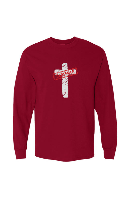 Redeemed Heavy Cotton Long Sleeve T-Shirt - Garnet