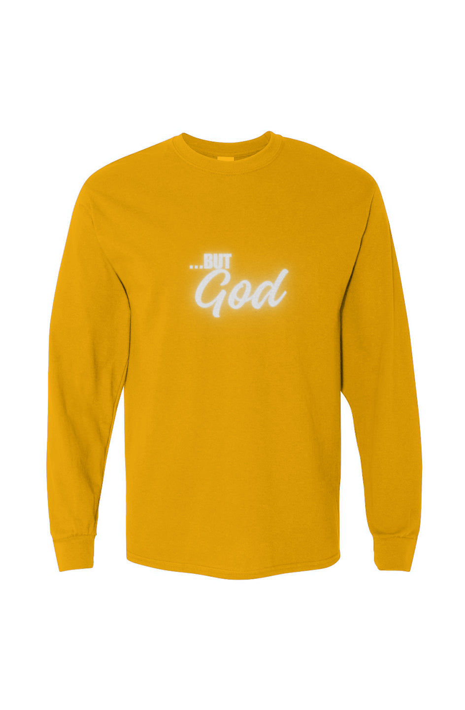 But God Heavy Cotton Long Sleeve T-Shirt - Gold