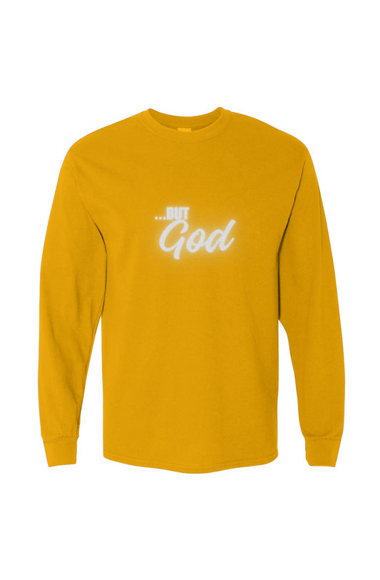 But God Heavy Cotton Long Sleeve T-Shirt - Gold