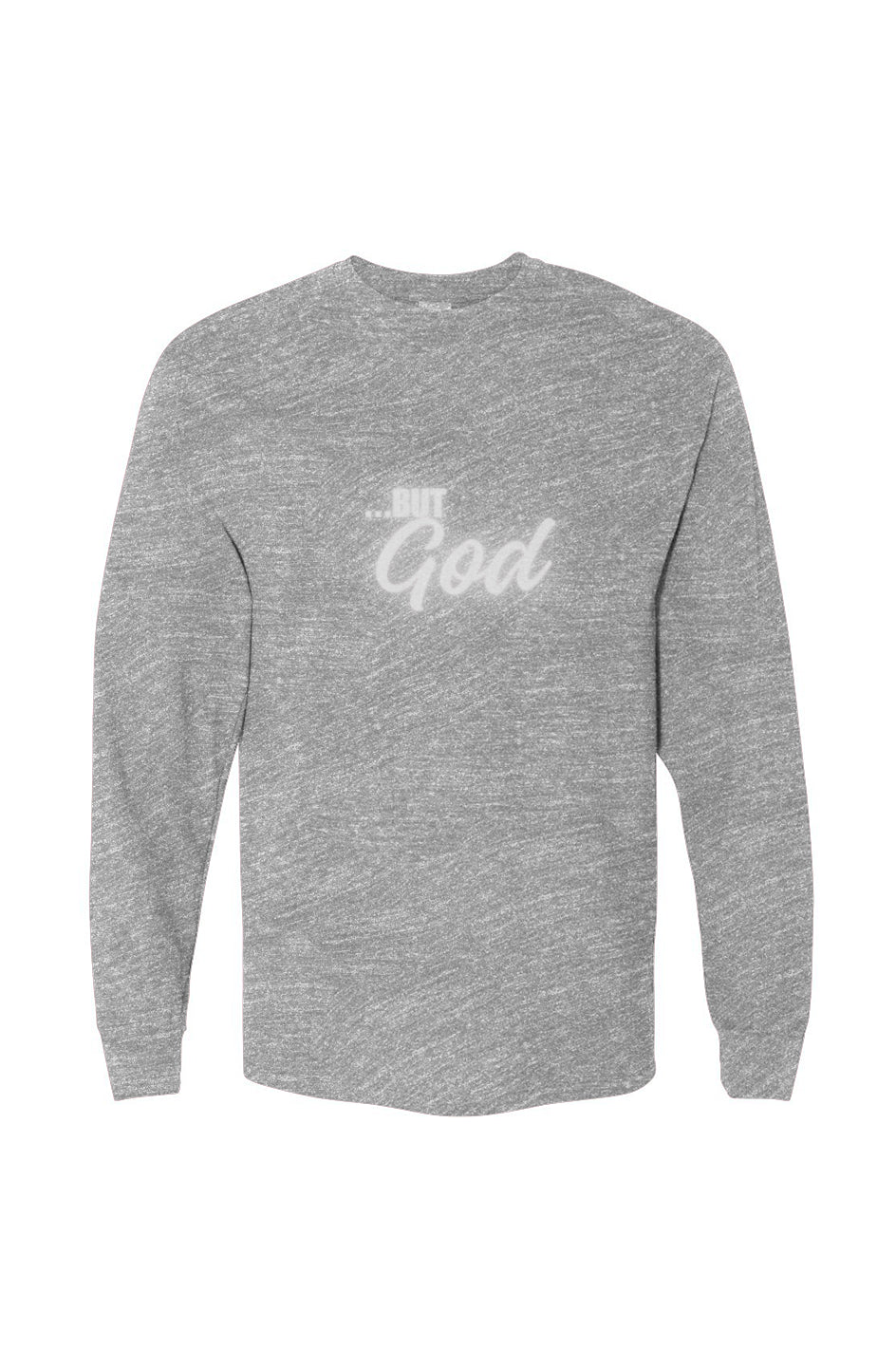 But God Heavy Cotton Long Sleeve T-Shirt - Sport Gray