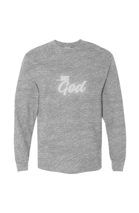 But God Heavy Cotton Long Sleeve T-Shirt - Sport Gray