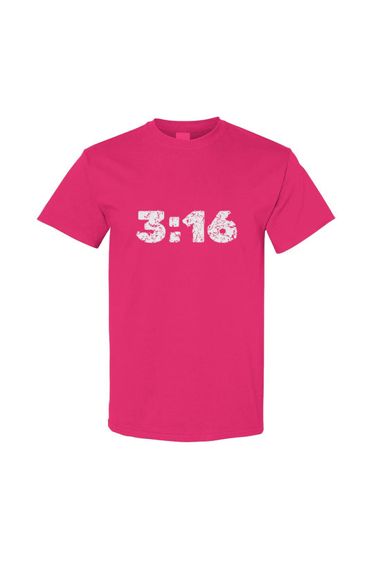 "3:16" 100% Cotton T-Shirt - Pink